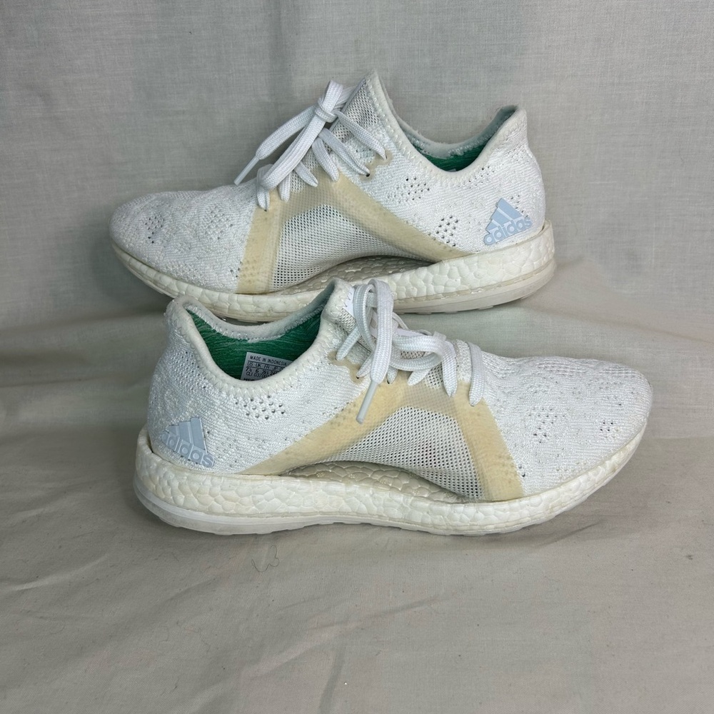 adidas Pureboost X Element Running Shoes – Women’s 7.5 – White / Green
